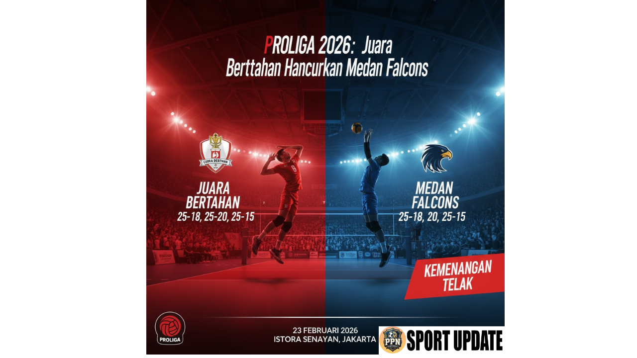 Proliga 2026: Juara Bertahan Hancurkan Medan Falcons