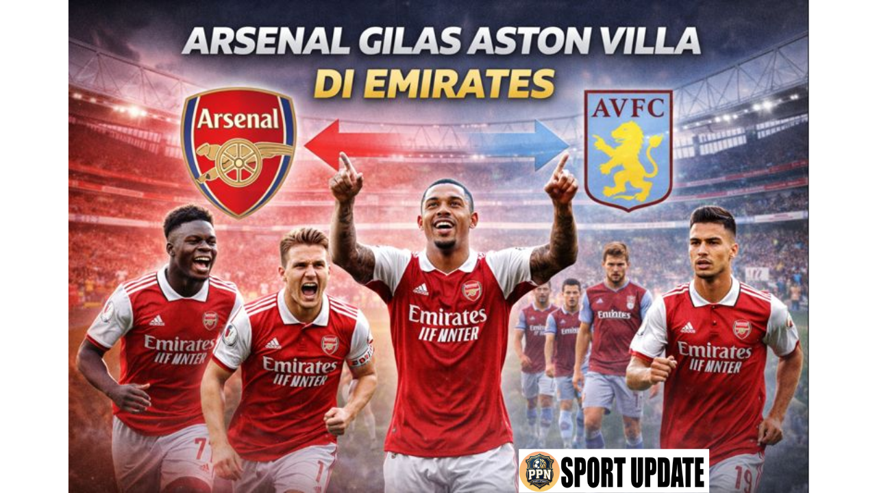 Arsenal Gilas Aston Villa di Emirates