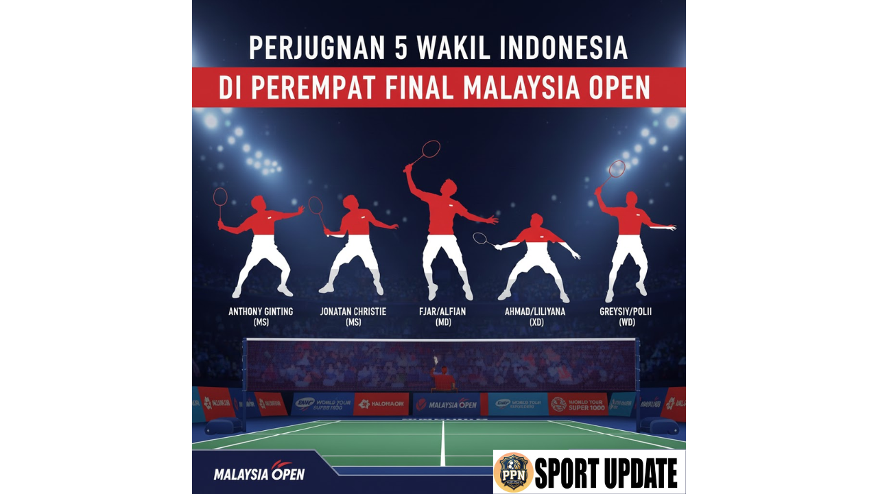 Perjuangan 5 Wakil Indonesia di Perempat Final Malaysia Open