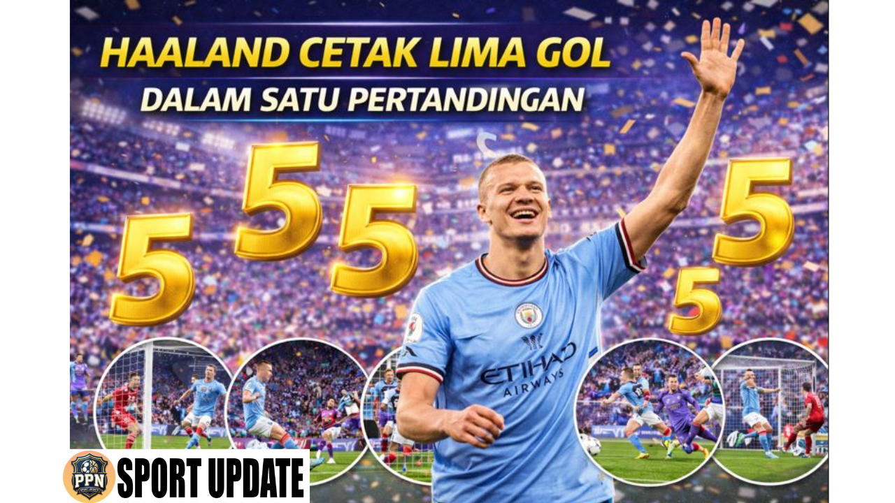 Haaland Cetak Lima Gol Dalam Satu Pertandingan