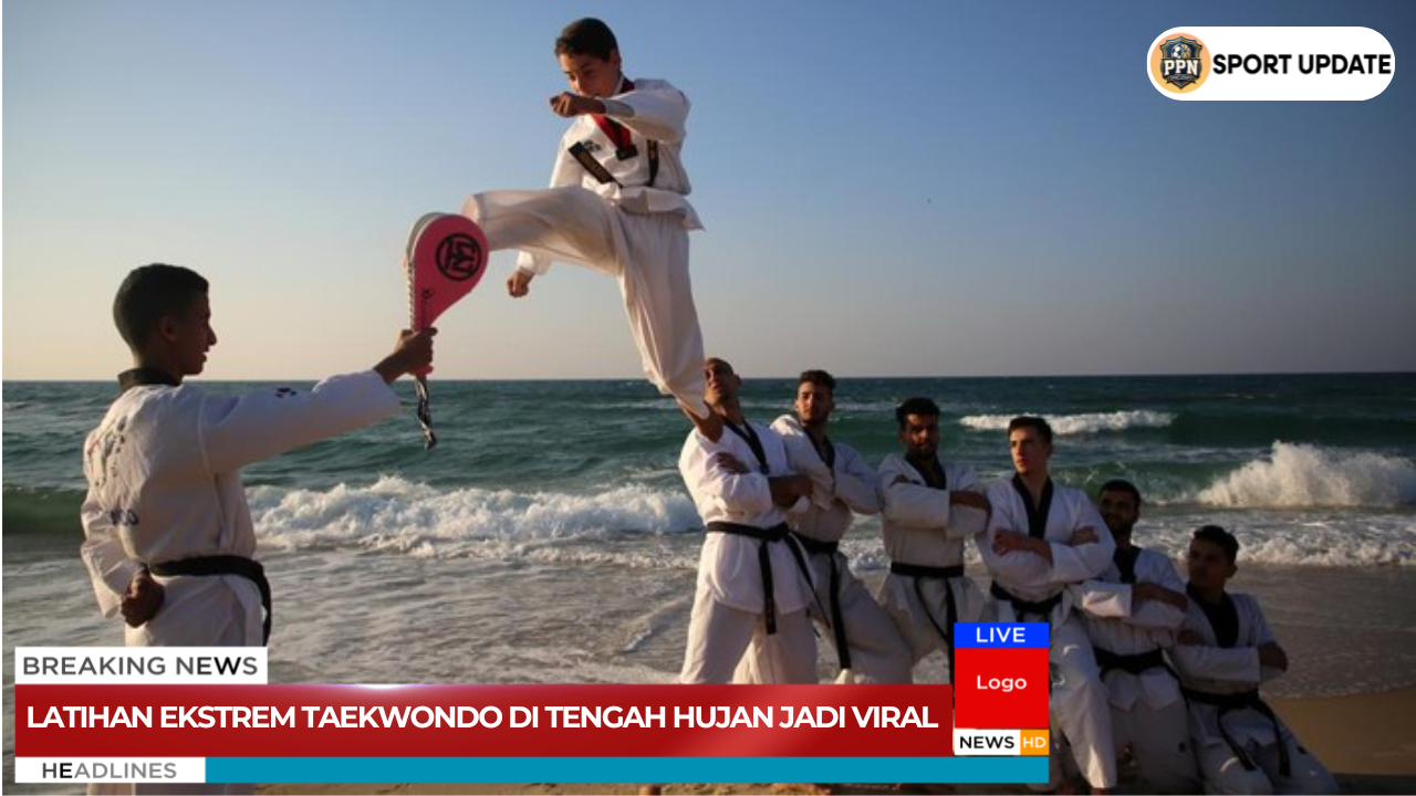 Latihan Ekstrem Taekwondo Di Tengah Hujan Jadi Viral