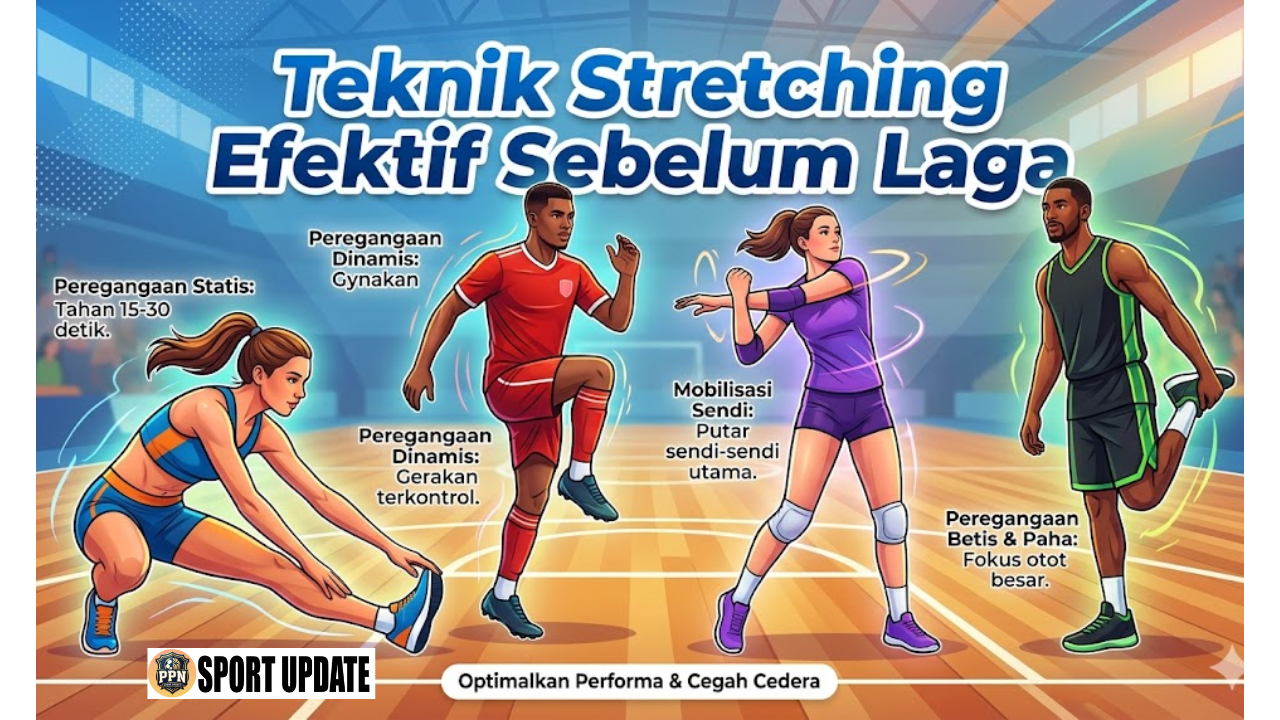 Teknik Stretching Efektif Sebelum Laga