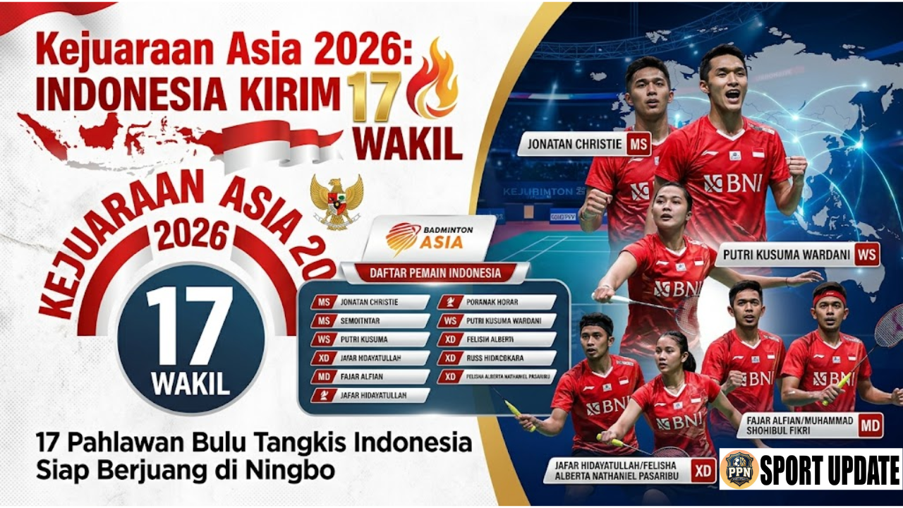 Kejuaraan Asia 2026 Indonesia Kirim 17 Wakil