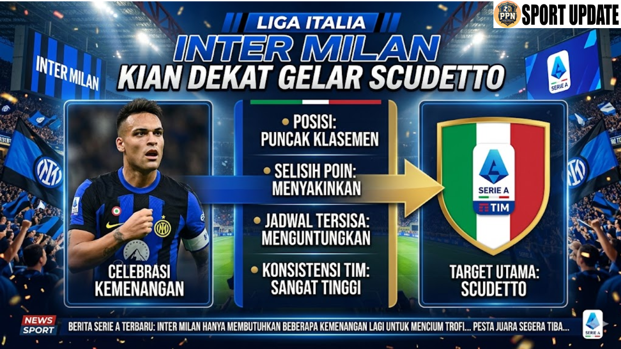 Liga Italia Inter Milan Kian Dekat Gelar Scudetto