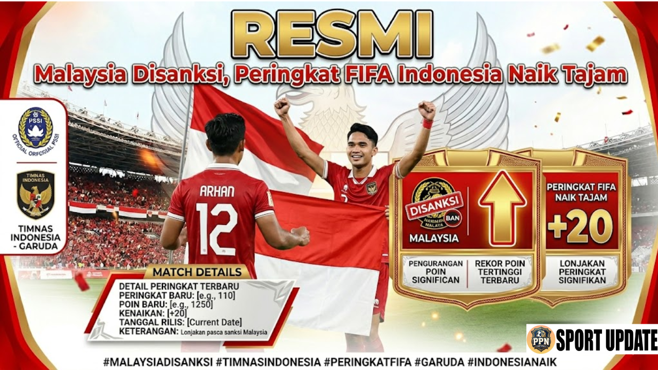 Malaysia Disanksi, Peringkat FIFA Indonesia Naik Tajam