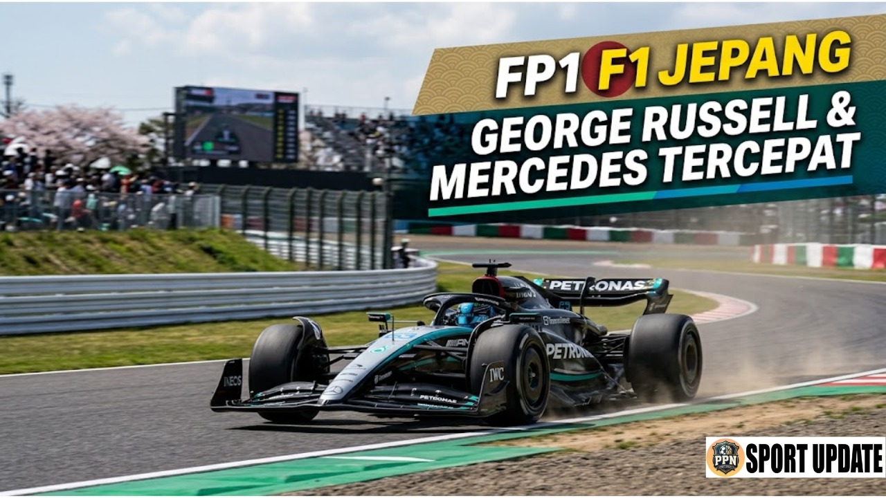 FP1 F1 Jepang George Russell & Mercedes Tercepat